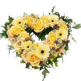 Begravningshjärta solsken - Begravningshjärta - Blommor till begravning